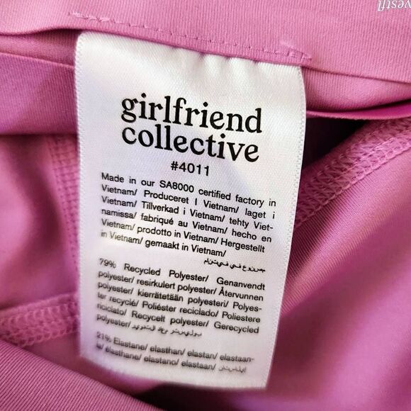Girlfriend Collective pink biking shorts S - Picture 3 of 5